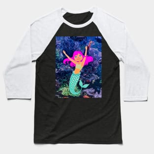 Mermaid under the sea Baseball T-Shirt